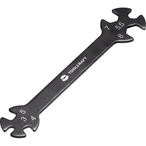 TOOLCRAFT TO-5693100 Clé polygonale double Ouverture de clé (métrique) 3 - 8 mm C044771 (1/3)