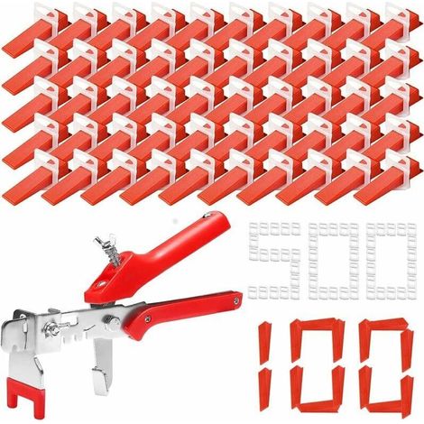 Kit Nivellement Carrelage - 500 Pinces Cale Carrelage Pour Carreaux De 2 Mm - 100 Nivellement Carrelage Cales Réutilisables - 1 Pince à Carreaux Pour La Pose De Carreaux Au Mur Et Au Sol - 601 Pièces (1/5)
