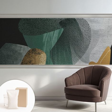 Carta Da Parati Non Tessuto - Con Colla Gratuita - Con Motivi Moderni - Design Elegante Per Pareti Geometria astratta 250x104 cm (1/5)