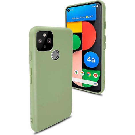 Coque de téléphone en silicone liquide avec cordon, compatible avec le Pixel 4a 5G-Google Pixel 4a 5G 5 XL-Light Green (1/4)