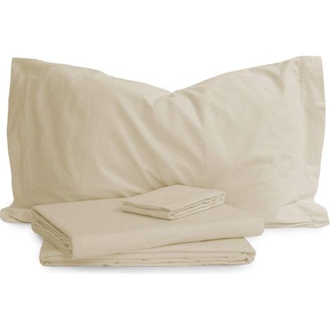 Parure de lit avec Housse de Couette 100% Coton – 2 Taies d’Oreiller 50x80 cm, Linge de Lit Confortable et Elégant - Housses de Couettes Pour 1 Personne ou 2 Personnes
