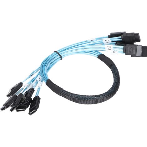 Hochgeschwindigkeits-SATA-Kabel (6 Gbit/s, 7-polig), Mini-Stecker, 6 Adern, einfache Installation am Computer