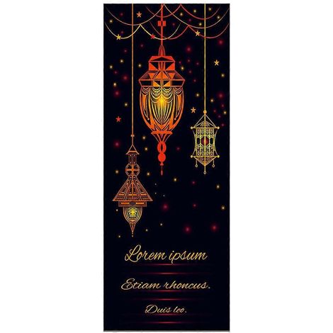 Eid Mubarak Ramadan Dekoration PVC-Tapete 3D-Türaufkleber Laterne Wasserdicht Selbstklebende Wandtapete