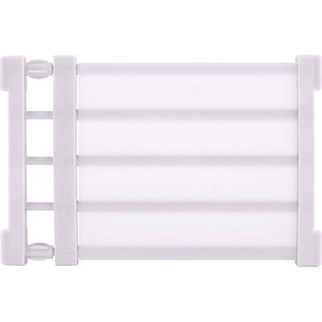 Compartiment de Placard Rétractable Étagère Armoire de Séparation Télescopique Placard Diviseur Plate-Forme Blanc, M (1/5)