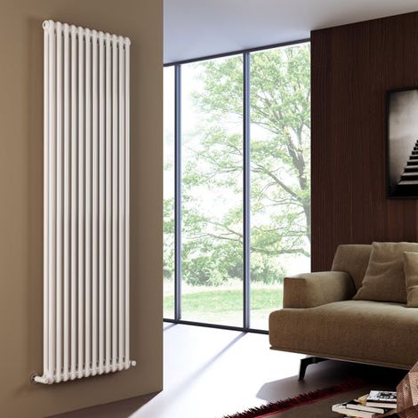 CORDIVARI - Radiatore Ardesia 3 colonne - 3 ELEMENTI - H.1856 MM - 1800 MM INTERASSE - Colore: Bianco
