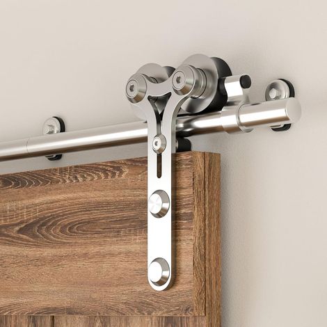 200cm Stainless Steel Sliding Door Rail for Individual Wooden Doors Smooth Silent Y-Shaped Hook (1/5)