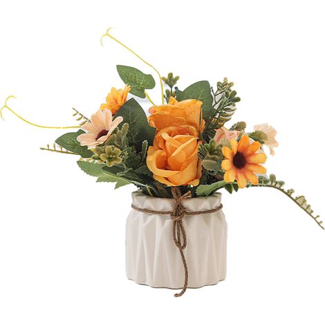Dekorative Vase für Esstisch, Partys zu Hause oder im Büro - Keramikvase für künstliche Blumensträuße////.