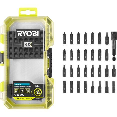 Coffret impact RX - RYOBI - RARXSD31 - 31 accessoires - Embouts renforcés - Compatible LINK