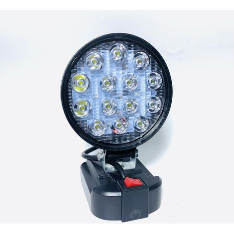 x Lampe de travail LED sans fil pour Makita 18V, projecteur portable, lampe de chantier, lampe torche, spot pour Makita 18V (rond) (1/5)