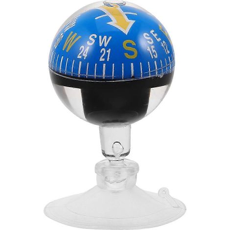 Boussole à ventouse portable pour tableau de bord de voiture, outil de navigation fiable en plastique, pour les passionnés de voyage et les aventuriers. (1/5)