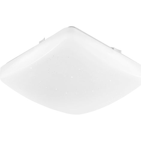 Plafoniera LED MOON quadrata bianca 18W con CCT e telecomando IP44 27 cm. (1/2)