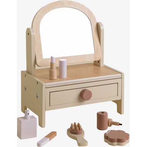 Sklum – Coiffeuse enfant en bois MDF – Dimensions 33x26,2x18 cm – Tiroir inclus – Pour jeu créatif et développement cognitif (1/5)