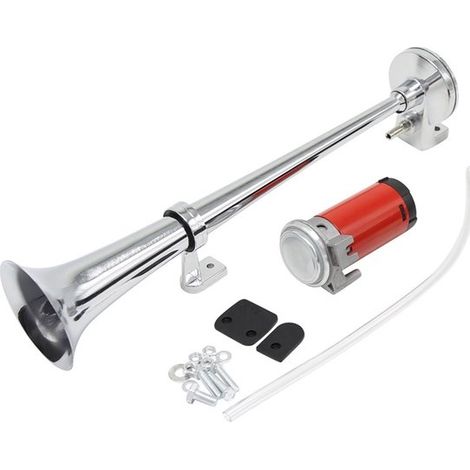 Adecuado para bocinas de aire de trompeta simple de 12 V: relé de alarma plateado de primera calidad incluido, trenes, barcos y SUV (1 unidad) (1/5)