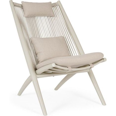 Poltrona Lounge Aloha Sandshell 66x84x98 cm Beige BIZZOTTO (1/4)