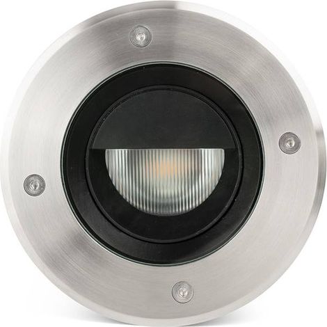 Faro GEISER Lampada da Incasso a Parete per Esterno da 18cm Inox Satinato 3000K IP67 (1/3)