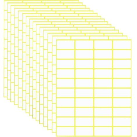 QORVA-Lot de 600 étiquettes autocollantes - 38 x 19 mm - Étiquettes autocollantes universelles pour étiquettes de prix, adresse, maison, surgelé, bureau, cuisine et confiture (1/5)