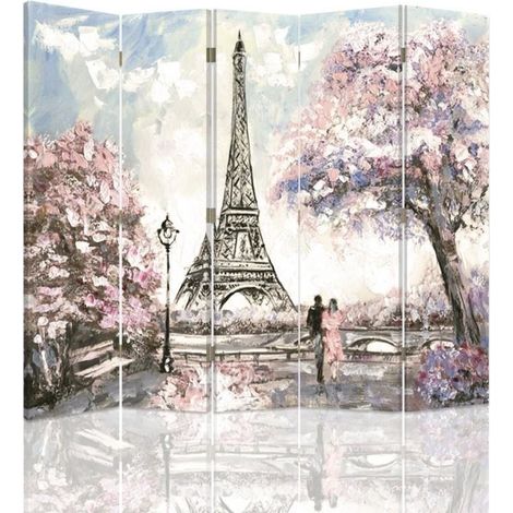 Paravento bilaterale, Primavera a Parigi - 180x170 (1/5)
