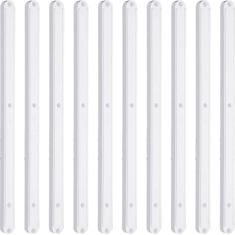 Glissières de tiroir, en plastique, rails de guidage d'armoire, glissières de tiroir, pour tiroir de meubles (blanc, 298 mm)