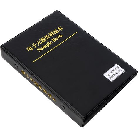 Livre d'échantillons de condensateurs électroniques série 0201, 51 valeurs, boîte d'assortiment de composants, noir (1/5)