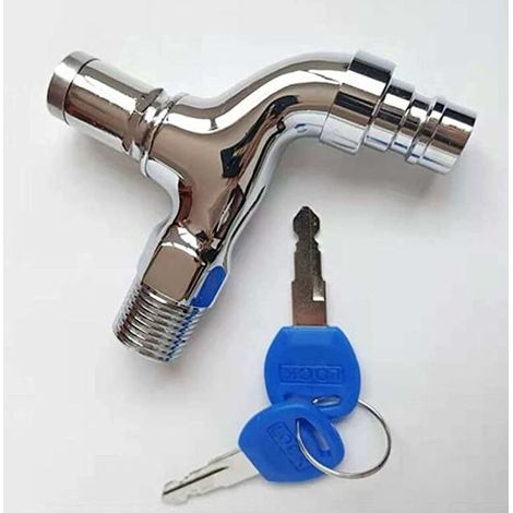 Robinet Robinet Antivol pour Extérieur, Robinet en Laiton Antivol, Robinet Extérieur Verrouillable, pour Machine à Laver Dans le Jardin (1/4)