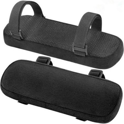 Coussins d'accoudoirs ergonomiques en mousse à mémoire de forme pour chaise de bureau (lot de 2). doux et confortables. avec support pour les coudes. (1/5)