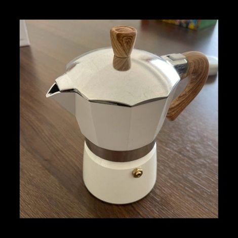 Moka Pot - 300 Ml - Aluminium - Poignée En Bois - Pour Cuisinière Gaz Ou Vitrocéramique - 4 À 6 Tasses (1/5)