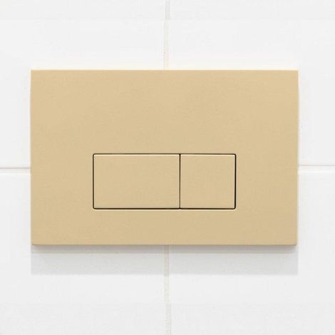 FugaFlow Plaque de commande - panneau de commande pour réservoir encastré Geberit UP320 - double chasse - boutons rectangulaires - plastique beige