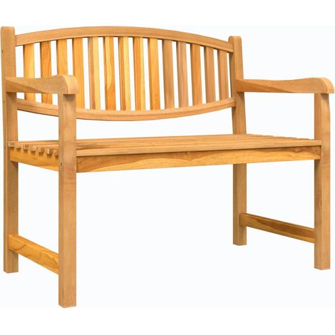 Banc de jardin 114x59x87 bois de teck solide (1/5)