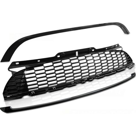 Grill MINI COOPER 10-14 R56/57/55 JCW STYLE SCHWARZGLÄNZEND