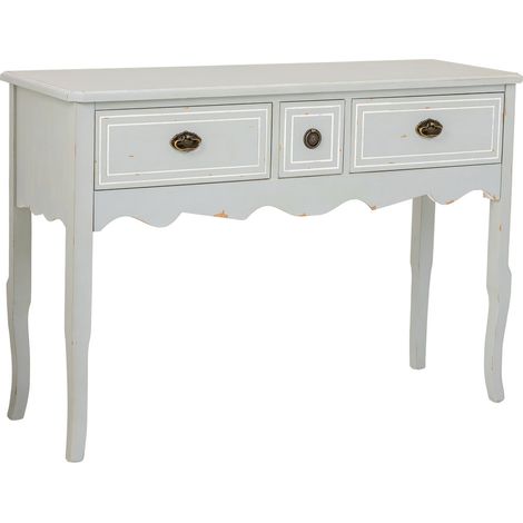 Recibidor de madera con 3 cajones 120x40x82,5h cm (1/5)