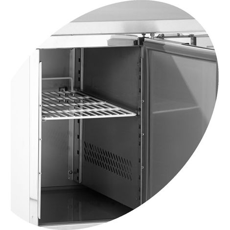 Table négative avec dosseret GN1/1 GF72 - TEFCOLD