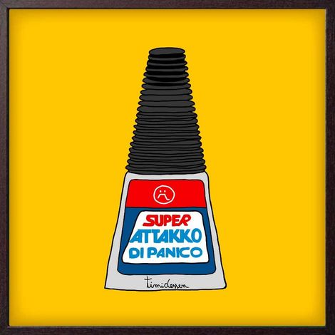 Poster artistico Super Attakko di panico 20x20 cm