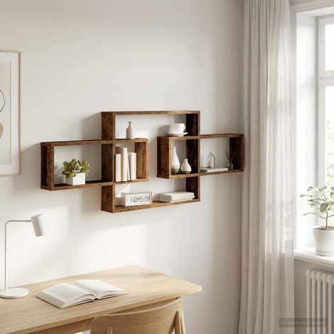 vidaXL Étagère Murale Bois ancien 130 x 10 x 50 cm Bois d'ingénierie (1/5)