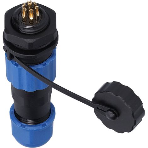 Connecteur prise aviation 7 broches 250V 5A, fiable et durable, résistant à l'oxydation, compact pour machines à commande programmée. (1/5)
