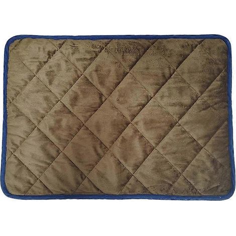 Großes Hundebett, selbsterwärmende, rutschfeste Matte, weich für große Hunde, XL braune Liegefläche, komfortables Haustierzubehör.