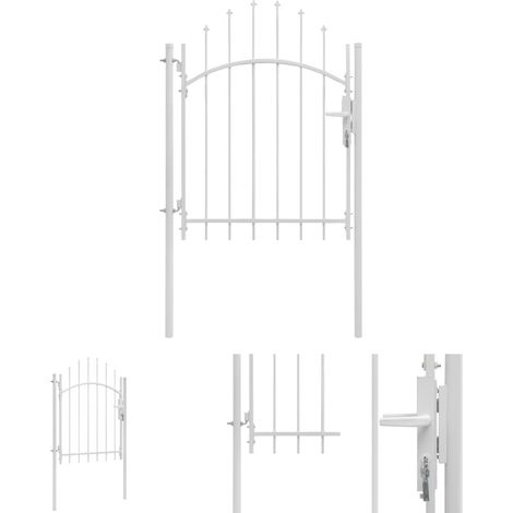 Gartentor Stahl - vidaXL Gartentor Woerden Stahl 1x1,5 m Weiß - Gartentor 1x2 m (1/5)