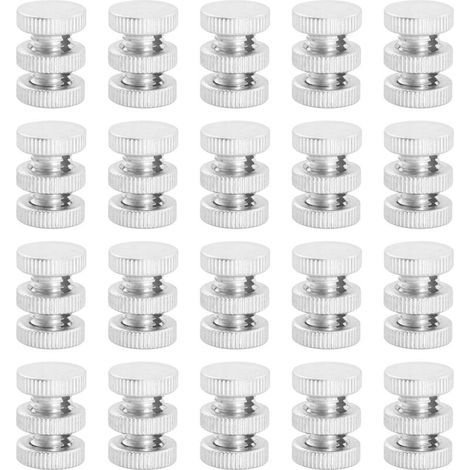 Packung mit 20 Elektrozaunverbindern aus Aluminiumlegierung für Elektrozaundraht, Schlitzgewindebolzen (1/5)