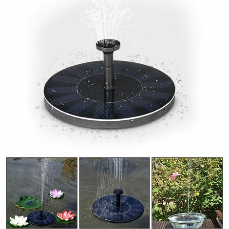 Fontaine solaire pour bassin et jardin, 1,4 W, 150 l/h (1/5)