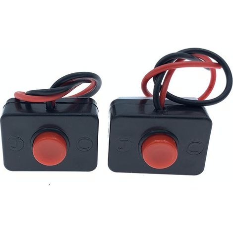 Modifizierter Druckknopfschalter für Motorräder, inklusive Hupe und Tagfahrlichtschalter, mit Verkabelung, 12 V/24 V -- JB1045-2P