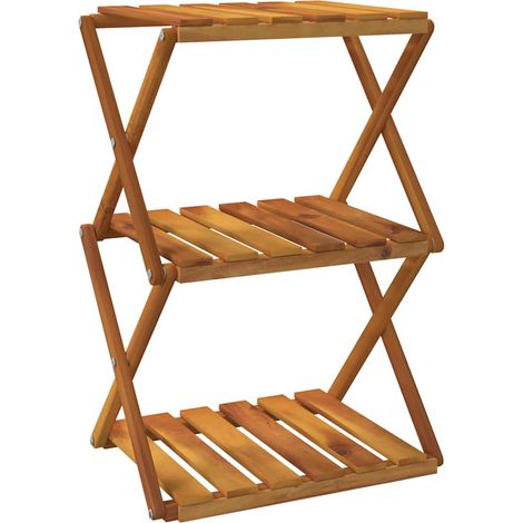 Maison Exclusive - Estantería plegable 3 alturas madera acacia ma (1/5)