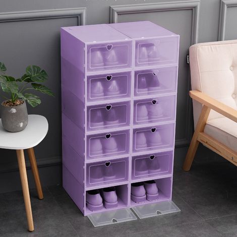 Boite A Chaussures - Plastique Transparent - 33 X 23 X 14 Cm - Pour Rangement Chaussures Et Accessoires - 1 Unite (1/5)