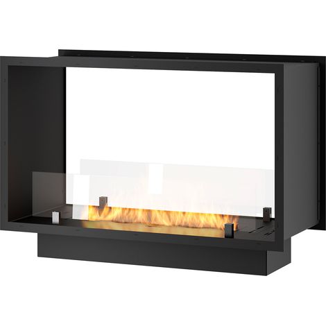 Camino a Bioetanolo da Incasso 83,5x58,5x35 cm Bifacciale 2 Side 800 Slim Nero con Vetro (1/5)