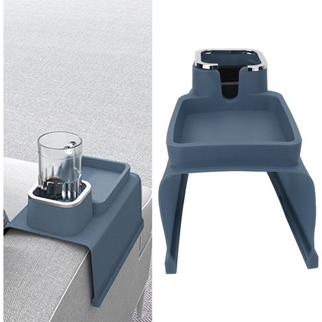 Silikon-Becherhalter für Sofaarmlehne, Becherhalter für Sofa, multifunktionaler und kreativer Becherhalter für Getränke und Kaffee, Sofahalter, blau. (1/5)