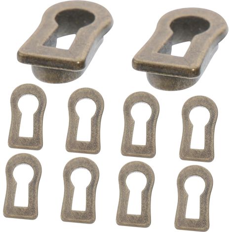 Lot de 10 cache-serrures antiques en alliage zinc pour portes (1/5)