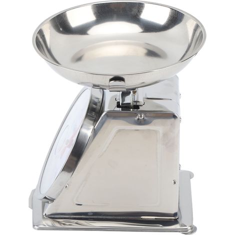 Balance mécanique de haute précision en acier inoxydable avec cadran et bol amovible, idéale pour la cuisine, la pâtisserie et la cuisson (4 kg). (1/5)