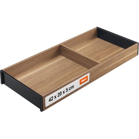 Organiseur de tiroir bois 42×20×5 cm Noyer Tennessee (1/5)