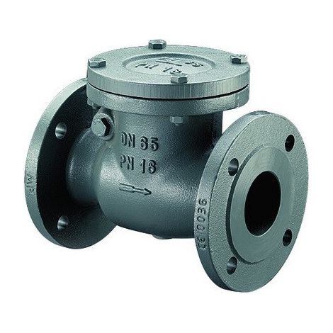 OVENTROP Valvola di ritegno con flange secondo EN 1092-2 PN 16 DN 40, ghisa grigia, guarnizioni senza amianto, 1073049