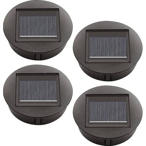 Lampe solaire de rechange avec ampoule LED, couvercle de panneau solaire LED, lot de 4 (1/5)