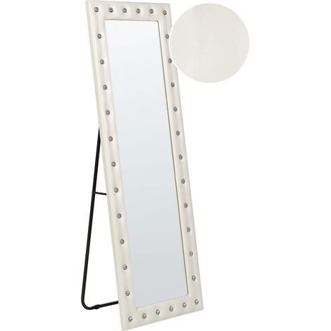 Standing Mirror ANSOUIS 150 cm Faux Leather White (1/5)