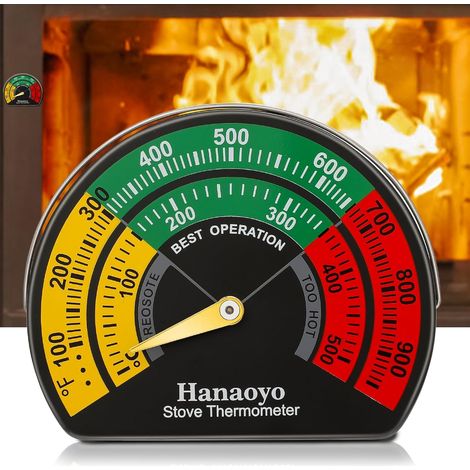 Thermomètre magnétique pour poêle à bois, pour tuyau de poêle, bûches de bois, cheminée, accessoires de poêle à bois, pour surveiller et optimiser l'efficacité du poêle (1/5)